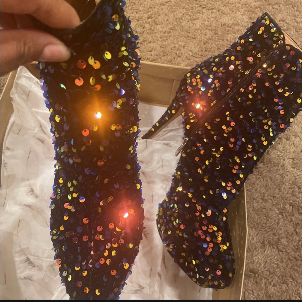 Multicolored sequined bootie - Picture 3 of 4